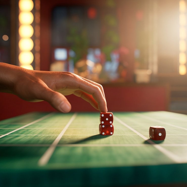 Dealer live casino profesional melakukan pembagian kartu secara langsung melalui streaming